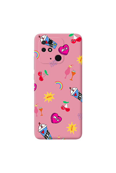Other Xiaomi Redmi 10C glam time Pink Colored Silicone TPU Θήκη