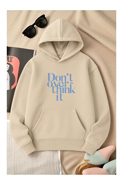 ZİYMO Unisex Hooded Printed Relaxed Fit Sweatshirt