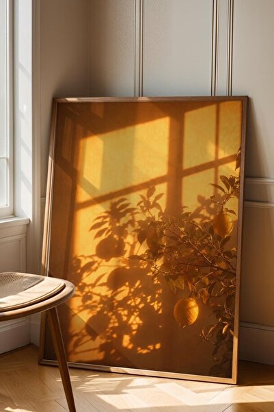 Esci Design Tablou cu ramă din lemn - Pictură cu umbre - Pictură abstractă - ...