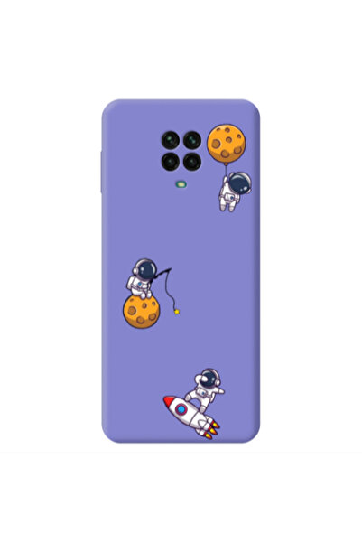 Other Xiaomi Redmi Note 9 Pro Cute astronauts Purple Colored Silicone TPU Θήκη