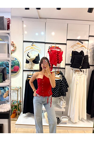 Liora Luxe Scarlet Asimetrik Korse