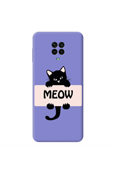 Other Xiaomi Redmi Note 9 Pro Meow Purple Colored Silicone TPU Θήκη