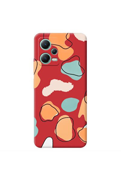 Other Xiaomi Redmi Note 12 Pro 5G Colorful spots Red Colored Silicone TPU Θήκη