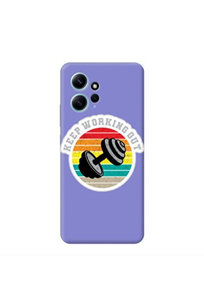 Other Xiaomi Redmi Note 12 4G Keep working out Purple Colored Silicone TPU Θήκη