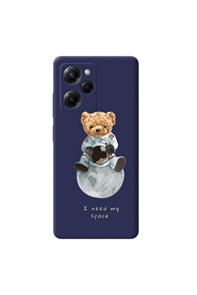 Other Xiaomi Poco X5 Pro Bear in space Dark blue Colored Silicone TPU Θήκη