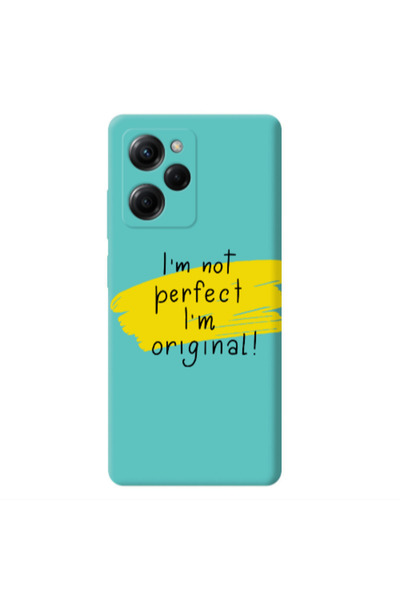 Other Xiaomi Poco X5 Pro I m not perfect Turquoise Colored Silicone TPU Θήκη