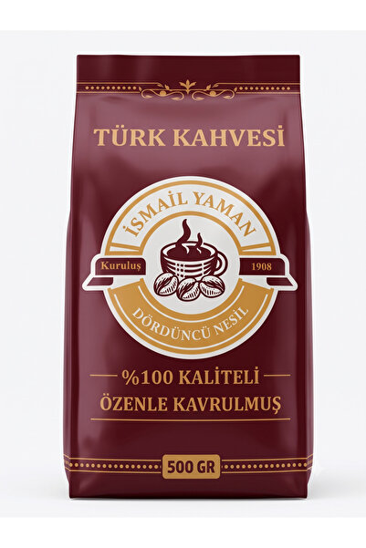 İsmail Yaman Öğütülmüş Türk Kahvesi 500 Gr Kuruluş 1908 Dördüncü Nesil