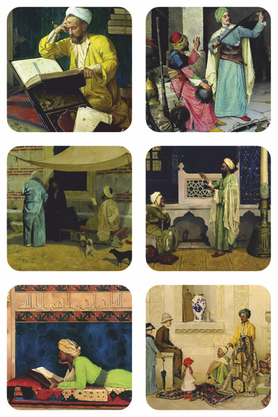 SHELİFE مجموعة من 6 قواعد أكواب خشبية من Osman Hamdi Bey