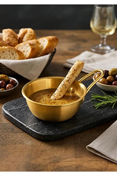 CEZVE HOME Gold Stainless Steel Mini Sauce Bowl Serving and Presentation Cont...