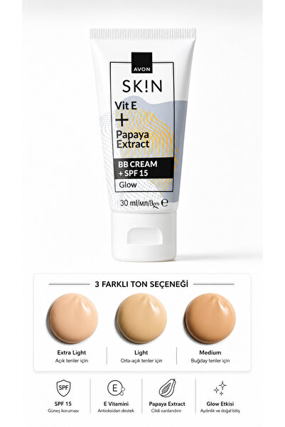 AVON SK!N Işıltılı Görünüm Veren BB Krem + SPF15 30m