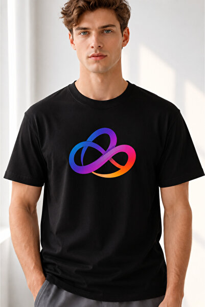 VODEXA Μπλουζάκι Unisex Oversize με ΠΟΛΥΧΡΩΜΗ ΣΤΑΜΠΑ, 100% Βαμβακερό, Άνετη Ε...