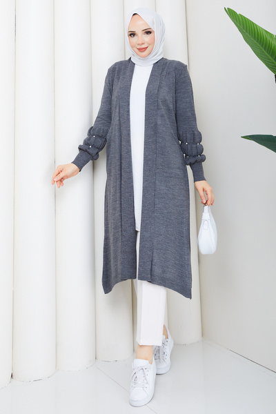 Pamuk Butik كارديجان نسائي مزين بالأحجار مع جيوب