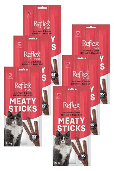 Reflex Plus Biftekli ve Kuzu Etli Meaty Sticks Kedi Ödül Çubuğu 3X5GR Altılı ...