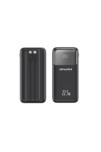 AWEI Powerbank - P106K - 10.000mah - 22.5W - - 007313 - Black