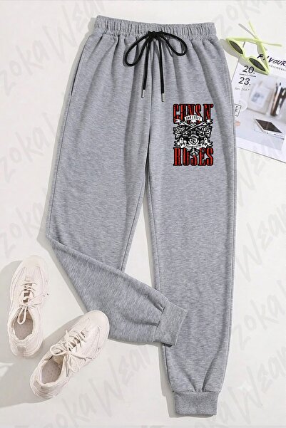 ZOKAWEAR بنطلون رياضي مطبوع للجنسين من Guns N Roses v36
