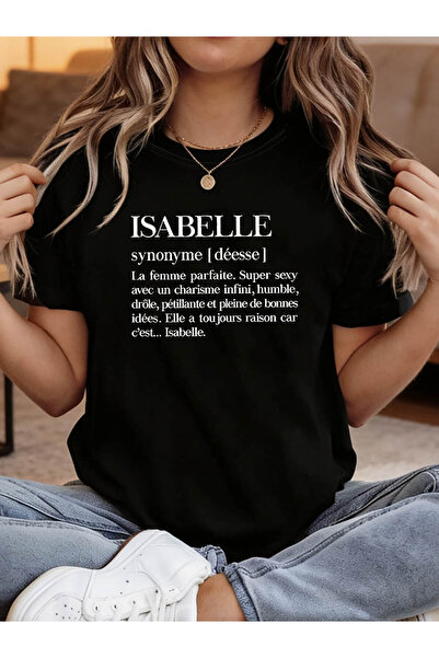 BASEPULSE تي شيرت ISABELLE مطبوع عليه حروف، قميص كاجوال بأكمام قصيرة وياقة دا...