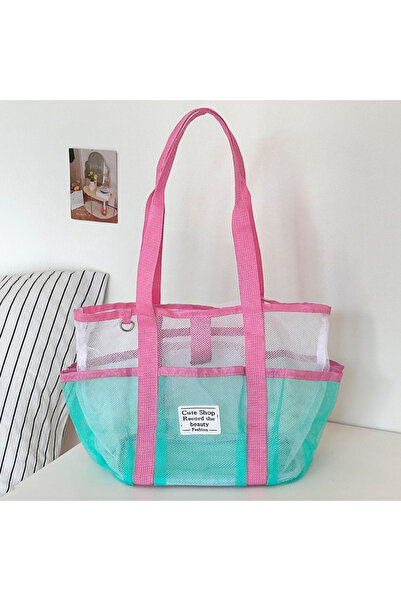 Choice Green Pink Swimming Bag Large Capacity Vacation Beach Bag Portable Tot...