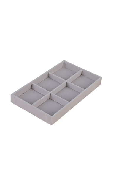 Choice12 6 grid tray 1pc, Flocking Jewelry Box Jewelry Tray, Suitable For: Al...