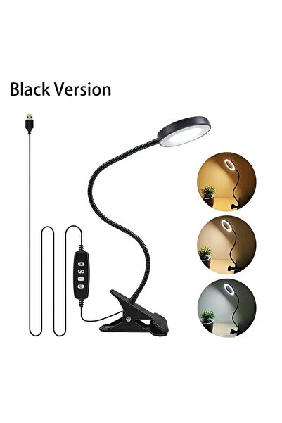 Choice1 مصباح قراءة LED أسود بـ 48 مصباح مع مشبك USB، إضاءة مكتبية بـ 3 أوضاع...