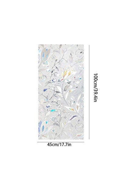 Choice One Size as show Elegant Flower Design Anti-privacy Window Film - Self...