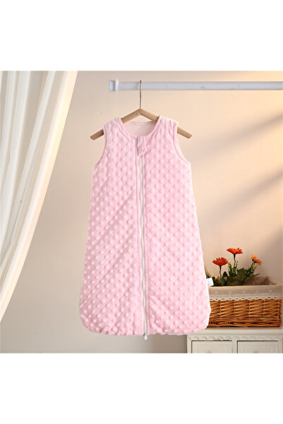 choice2 Pink Baby Sleeping Bag 0-6m Autumn and Winter Vest-Style Bean Velvet ...