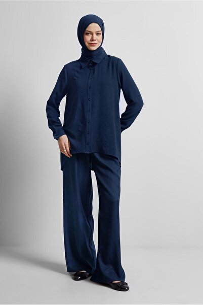 Alvina Shirt Collar Bluz 45521
