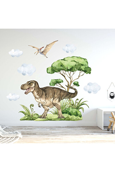Choice MULTI 1Pc Watercolor Waterproof Dinosaur Wall Stickers for Kids Room B...