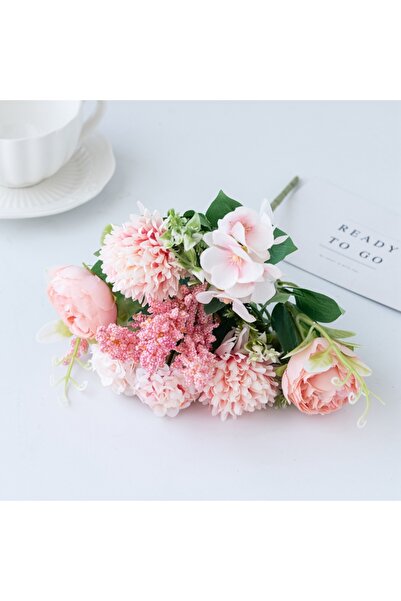 Choice5 1 pc Pink Artificial Flower Festival Decor Home Room Table Vase Weddi...