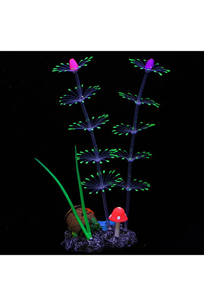 Choice22 Feathered Green Aquarium Fish Tank Decorations with Fluorescence Eff...