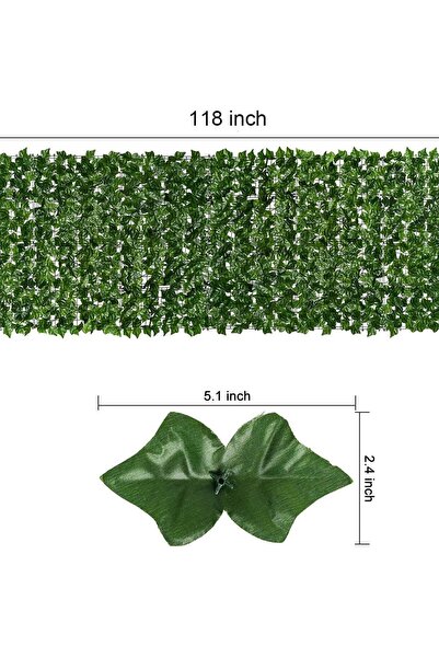 Choice 1PCS 3m Artificial Ivy Fence Green Wall Screen Faux Hedge with Mesh Ba...