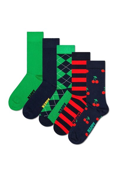 Happy Socks Unisex Socken, 5er-Pack - Alltags-Crew-Socken im 5er-Pack, Motivs...