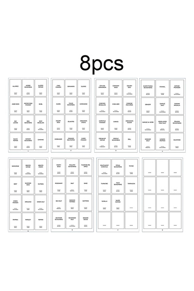 Choice1 White Waterproof Label Sticker Set Kitchen Jar Bottle Label Stickers ...