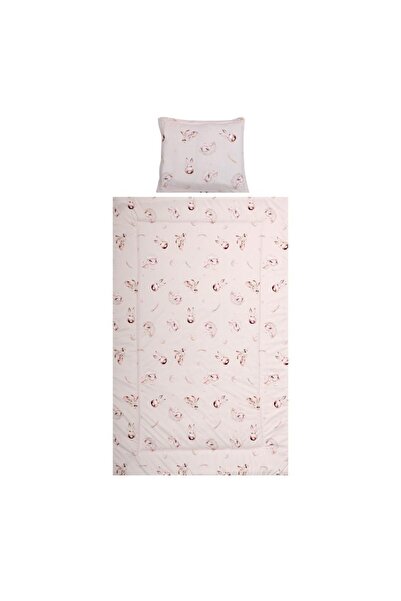 LORELLİ 3-piece bed linen Top Bottom Set , ranforce Cotton , Cosy, Bunnies Beige