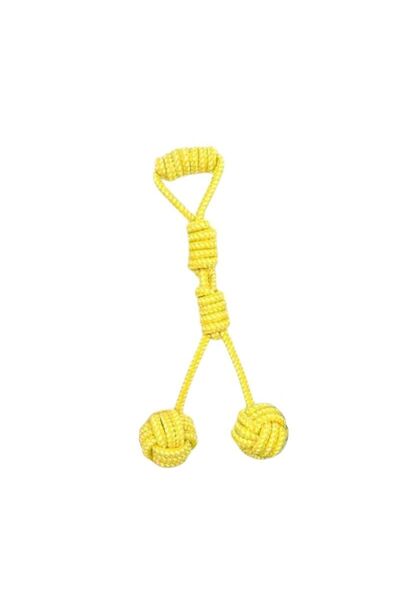 Tradesor Παιχνίδι σκύλου σχοινί με μπάλες - 35cm - 12pcs - 550538