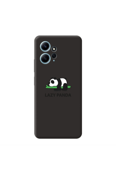 Other Xiaomi Redmi Note 12 4G Lazy panda Black Colored Silicone TPU Θήκη