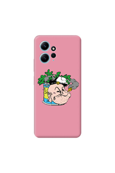 Other Xiaomi Redmi Note 12 4G Popeye Pink Colored Silicone TPU Θήκη