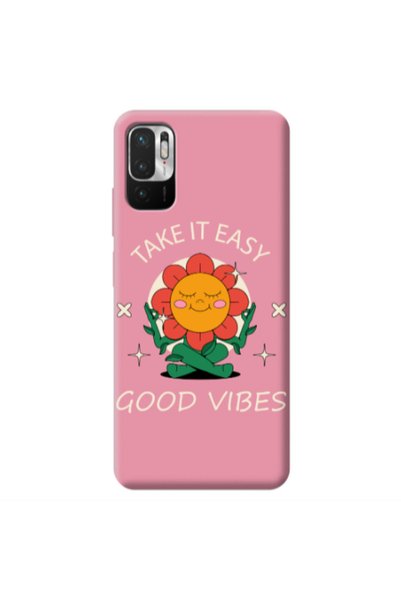 Other Xiaomi Redmi Note 10 Pro 5G Take It Easy Pink Colored Silicone TPU Θήκη