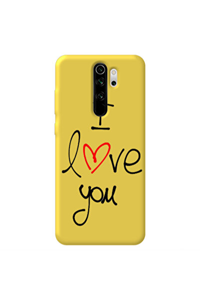 Other Xiaomi Redmi Note 8 Pro i love you Yellow Colored Silicone TPU Θήκη