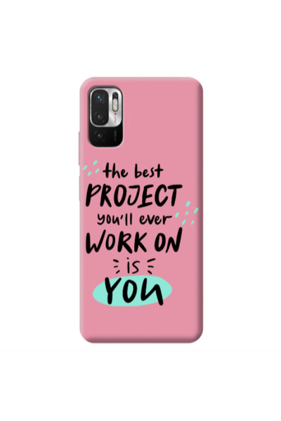 Other Xiaomi Redmi Note 10 Pro 5G The Best Project Pink Colored Silicone TPU ...