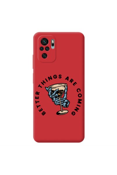 Other Xiaomi Redmi Note 10S Better Things Are Coming Red Colored Silicone TPU...