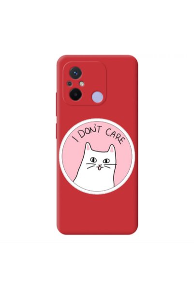 Other Xiaomi Redmi 12C I dont Care Red Colored Silicone TPU Θήκη