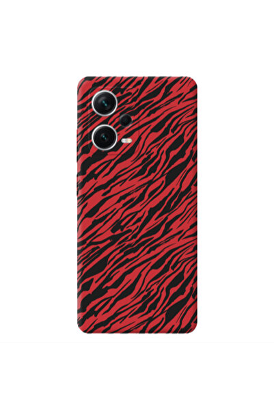 Other Xiaomi Poco X5 Black zebra Red Colored Silicone TPU Θήκη