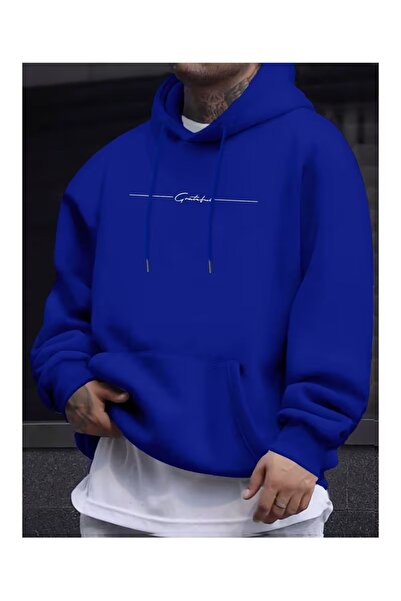 ZİYMO Men's Hooded Printed Relaxed Fit Sweatshirt
