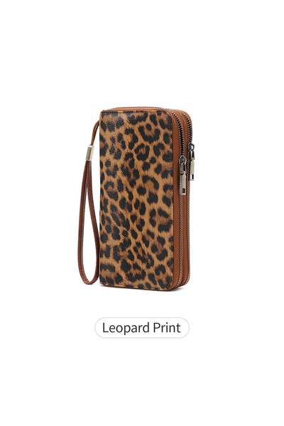 Choice1 QB393-LeopardPrint MIYIN Women's Double Zipper Long Wallet RFID Block...