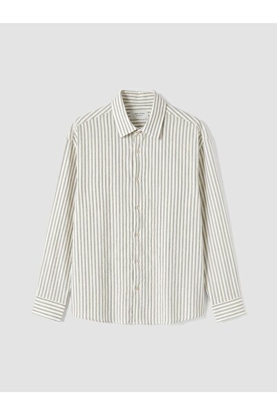 LC Waikiki Lcw Vision Khaki Regular Fit Striped Men's Shirt