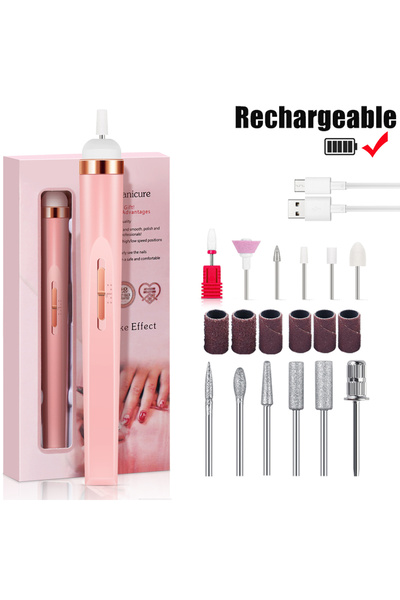 choice2 جهاز YIKOOLIN المحمول للعناية بالأظافر من Pink-Plus مع 4 سرعات وقاطع ...