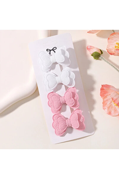 Choice7 3999-9 4Pcs/set Candy Colored Hair Clip Set for Girls Double Layered ...