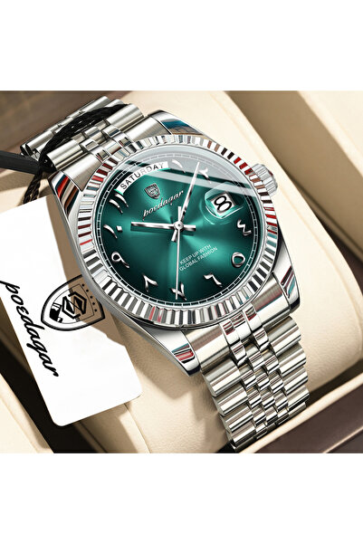 Choice1 845 Silver GR Blue High Quality Men Clock Waterproof Date Week Fashio...