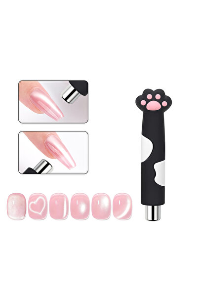 choice2 Black and White YIKOOLIN Cat Paw Shaped Strong Magnet Nail Art Tools ...