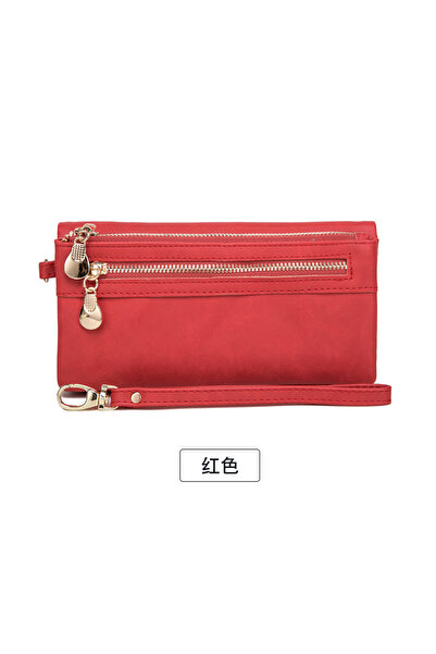 Choice5 R732-red0 محفظة نسائية طويلة كلاسيكية عتيقة الطراز بسحاب مزدوج بسيط و...
